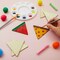 24 Pc Unfinished Wooden Triangles for Crafts, Geometric Shape for Wood Burning
